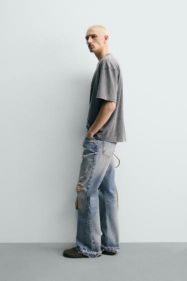 T-SHIRT LAVÉ IMPRIMÉ COMIC - Gris de Zara - Image 3