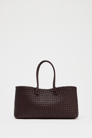 SAC SHOPPER ALLONGÉ TRESSÉ - Bordeaux de Zara