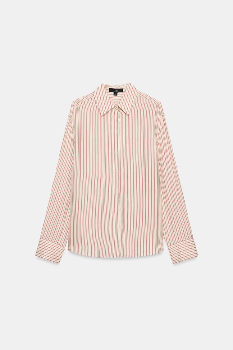 Camisa de seda a rayas de la colección ZW 8