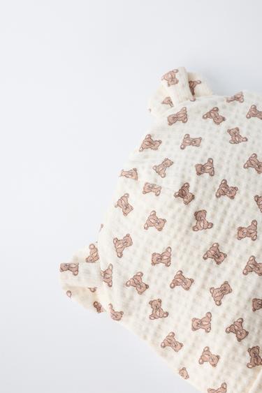 HAT WITH BEAR EAR APPLIQUÉS - Ecru by Zara - Image 2