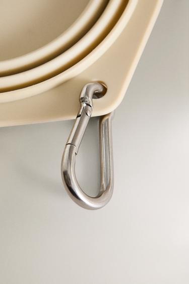 FOLDABLE SILICONE PET FOOD BOWL - Ecru by Zara - Image 3
