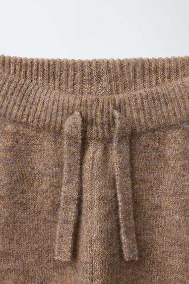 KNIT JOGGERS - bordeaux/ecru by Zara - Image 2