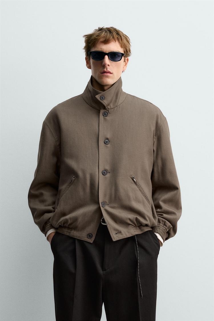 ZARA QUILTED 100% WOOL JACKET AARON LEVINE X ZARA