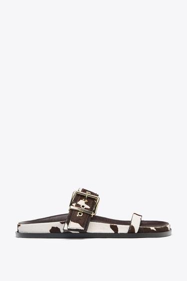 ANIMAL PRINT LEATHER SANDALS - Multicoloured by Zara - Image 0
