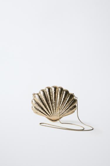 METALLIC SHELL CROSSBODY BAG - Golden by Zara - Image 3