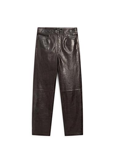 Pantalon en cuir nappa - Marron de Zara