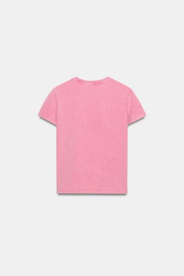 Zara LOTTIE RAE 印花 T 恤 - 粉紅色