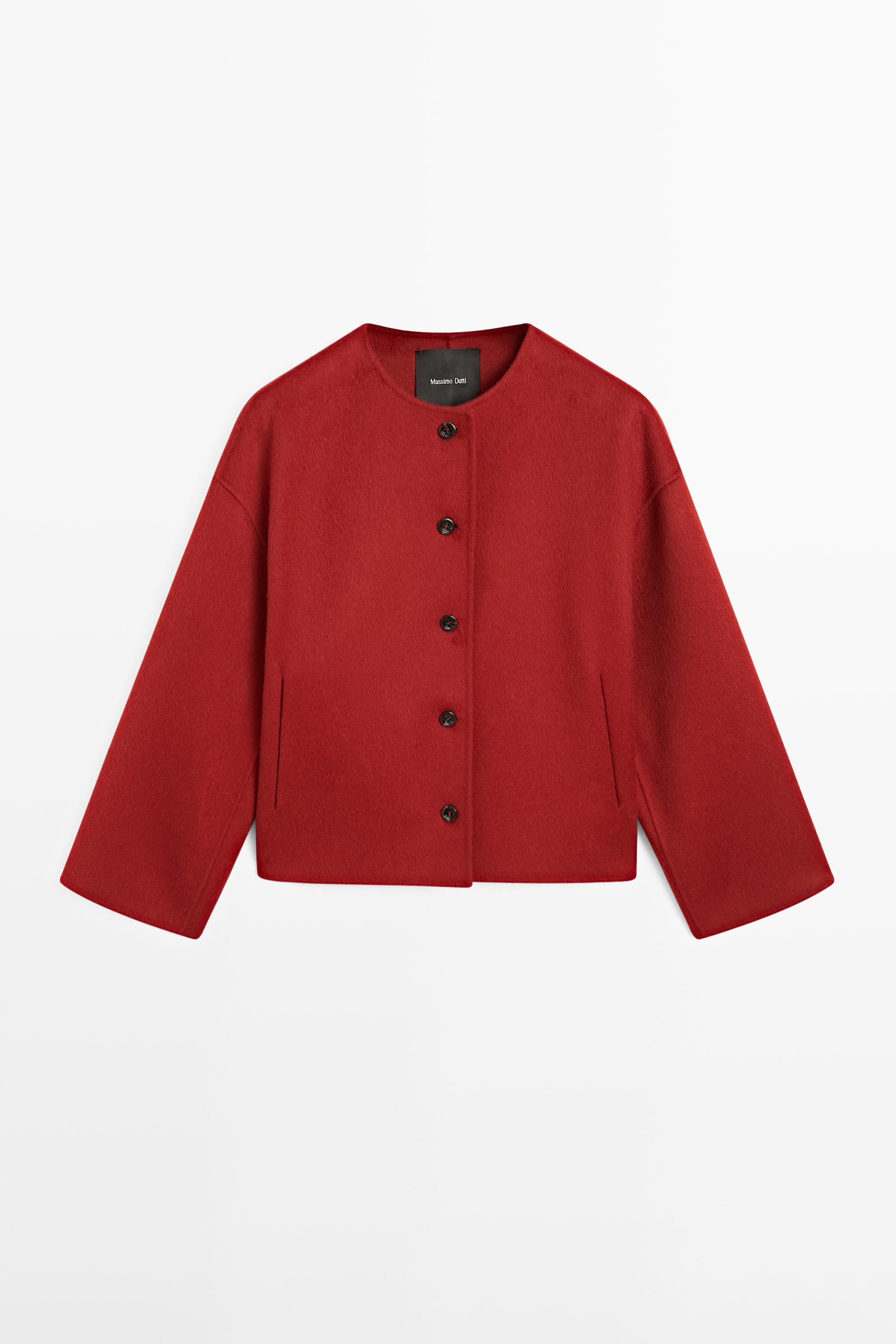 Veste coutures en laine mélangée