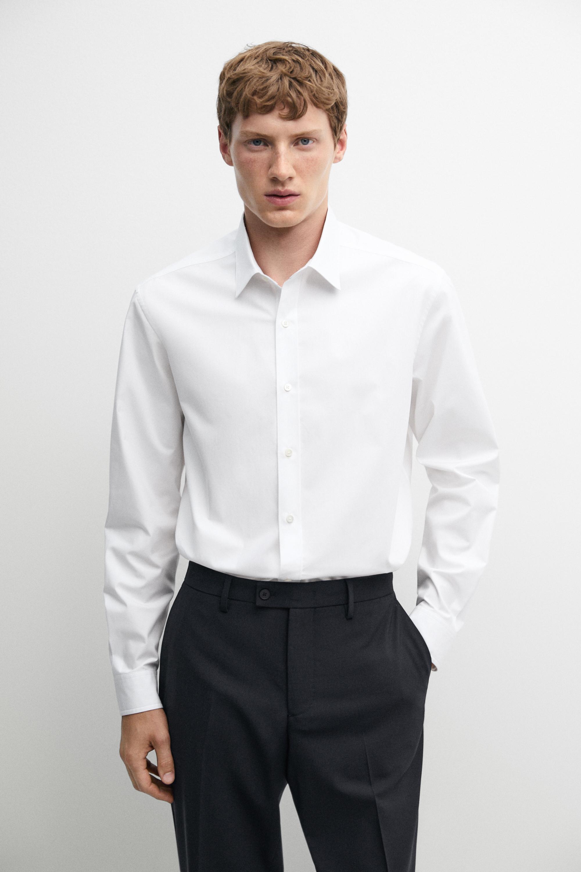 100% cotton relaxed fit shirt — White