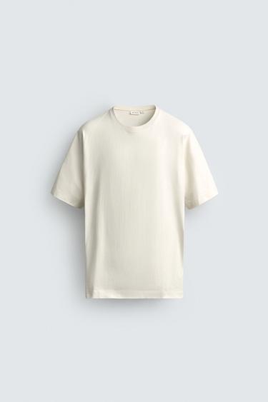 HEAVYWEIGHT BOXY FIT T-SHIRT - Vanilla by Zara