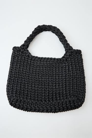 BRAIDED TOTE BAG - Black by Zara