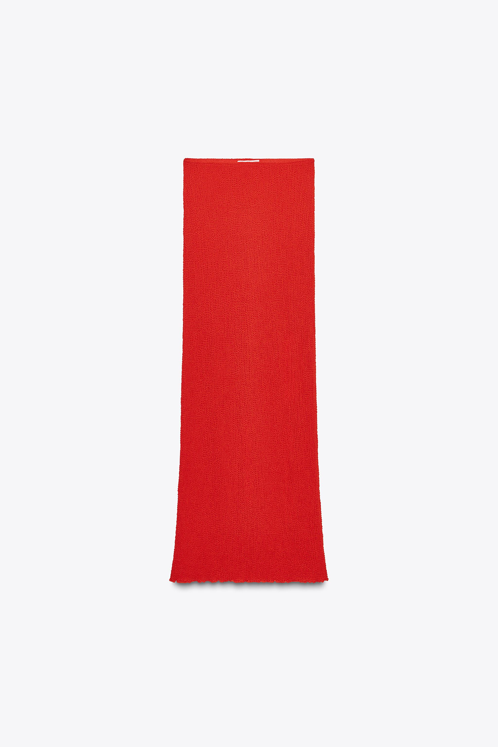 TEXTURED LONG SKIRT