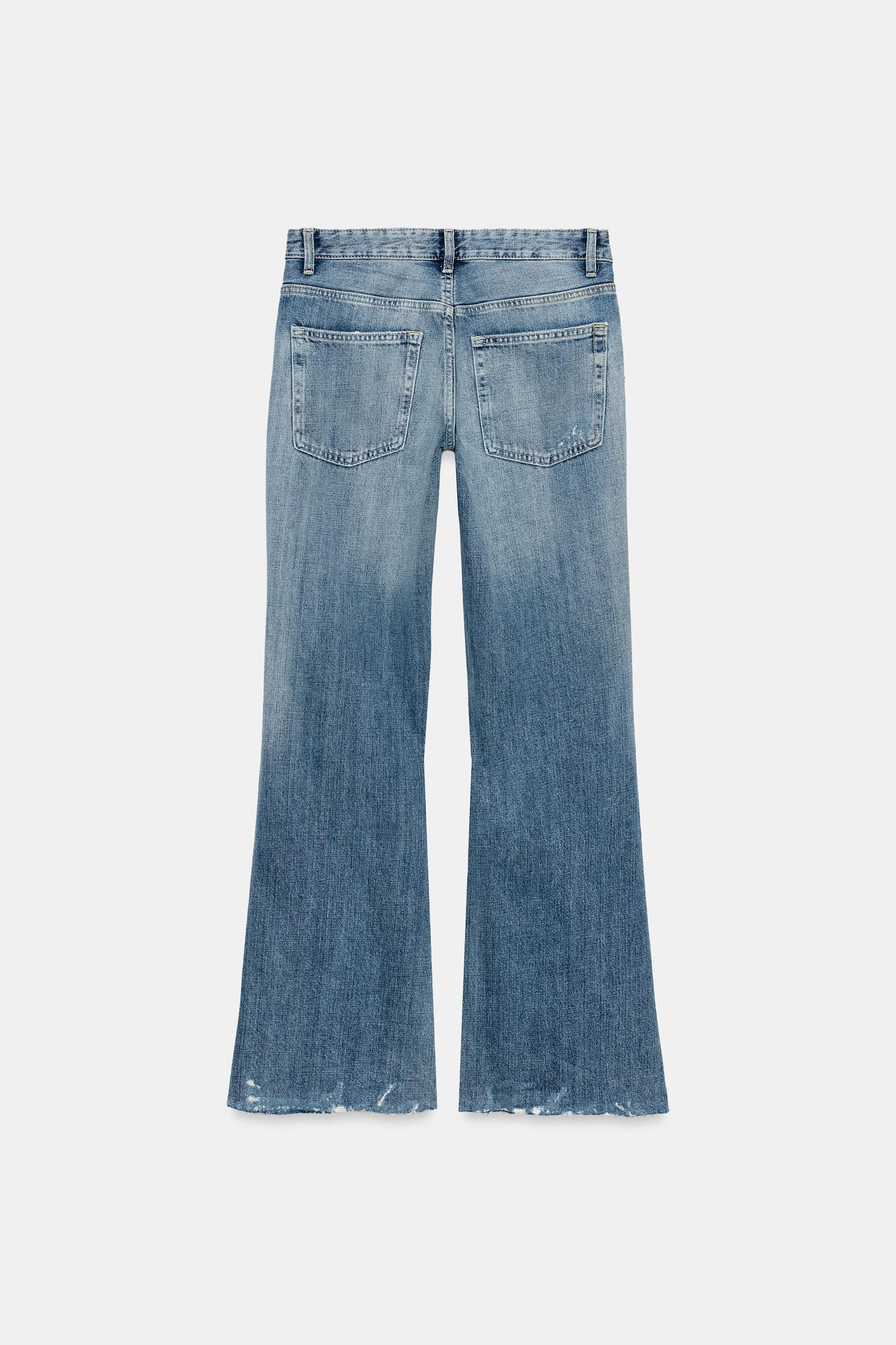 TRF MID-RISE DISTRESSED FLARE JEANS