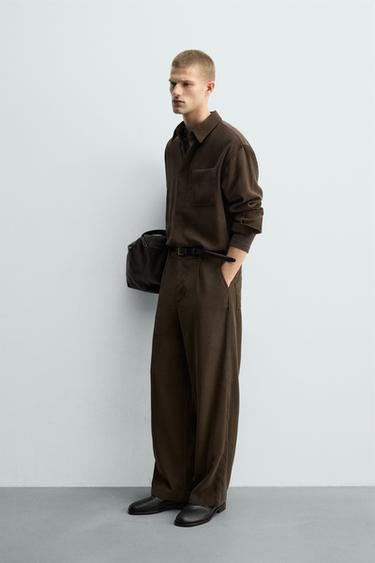 CHEMISE FLUIDE RELAXED FIT - Marron de Zara - Image 3