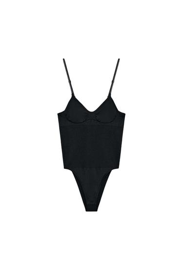 ΚΟΡΜΑΚΙ SEAMLESS ΜΕ ΤΙΡΑΝΤΕΣ - Μαύρο του Zara