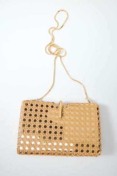 METAL RIGID BOX BAG - Gold by Zara