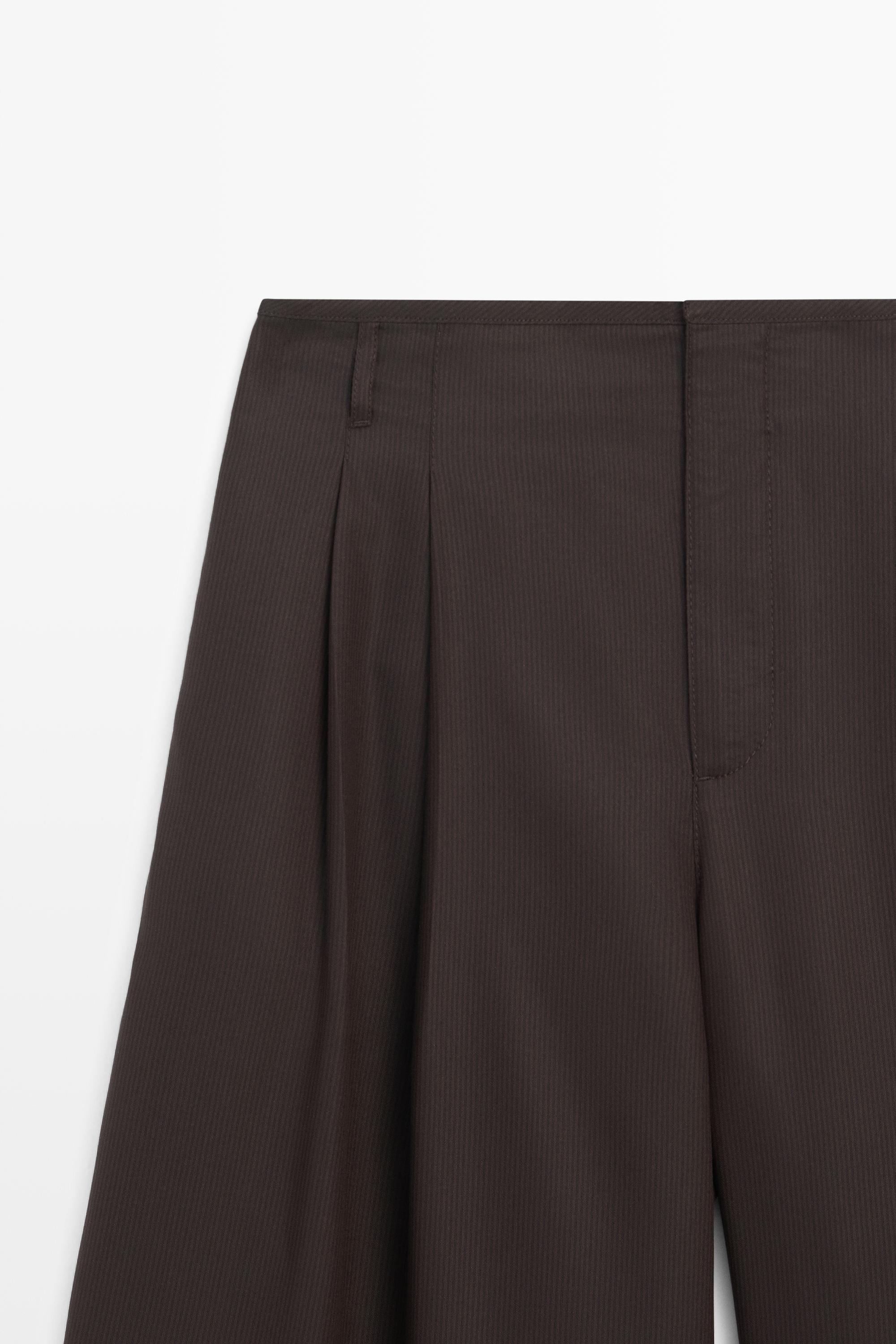 Long Bermuda shorts with striped detail