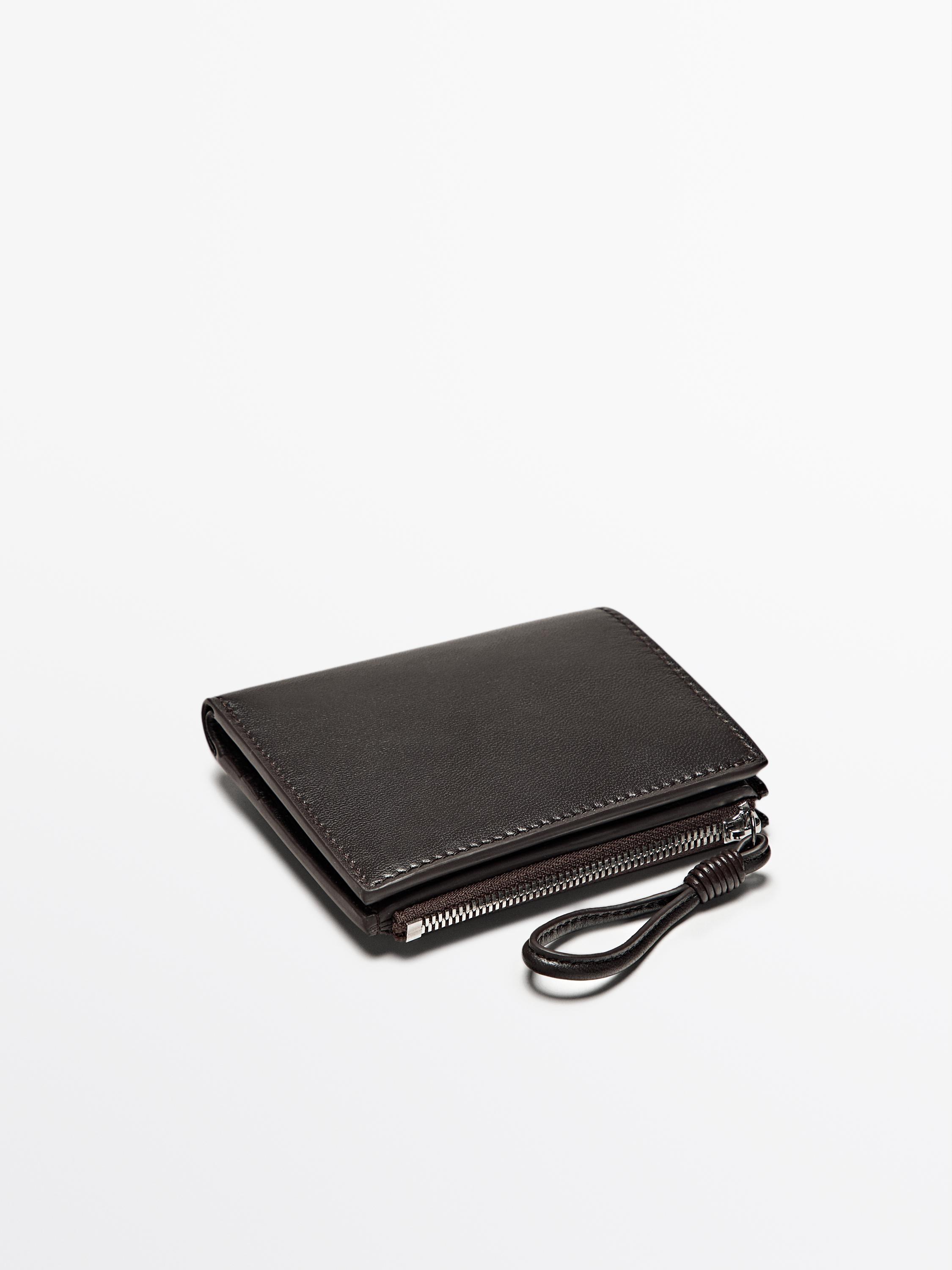 Nappa leather wallet - Brown | ZARA United States Nappa leather wallet - Brown | ZARA United States