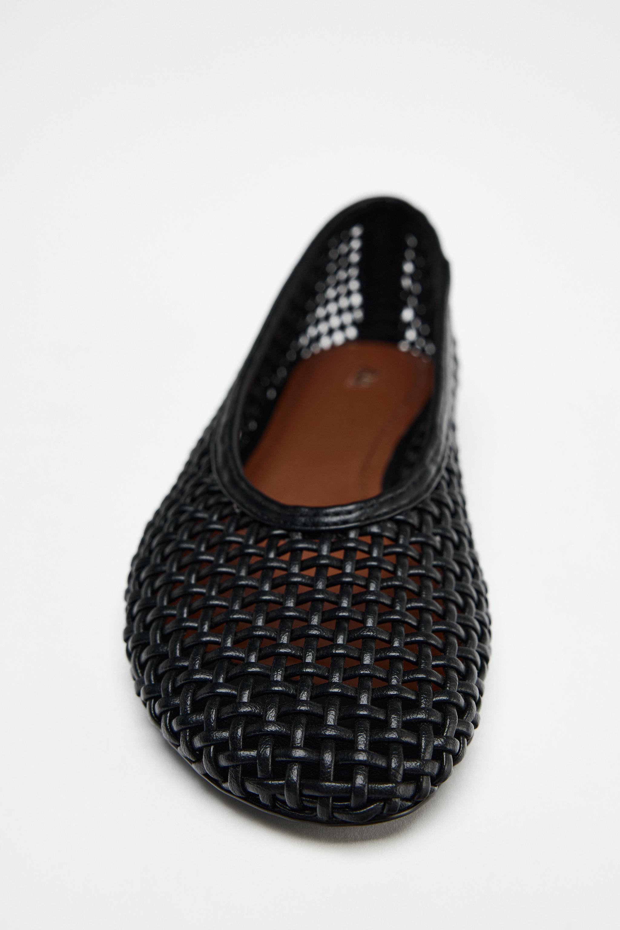 【ZARA】編み込みバレエシューズ ブルー | 2538/510/400 編み込みバレエシューズ - ブルー | ZARA Japan / 日本