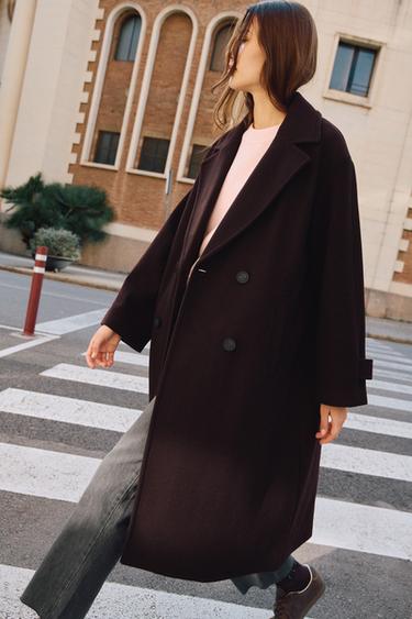 MANTEAU OVERSIZE SOFT - Bordeaux de Zara - Image 5
