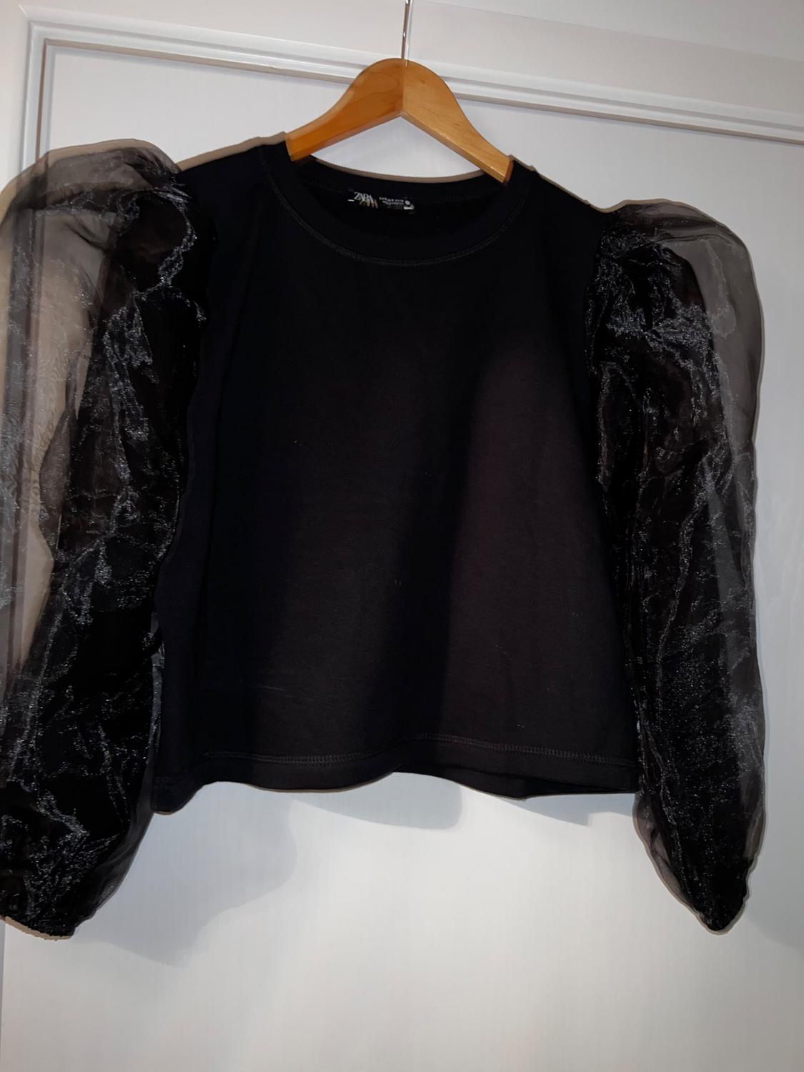 ORGANZA SLEEVE SWEATSHIRT - Image 3