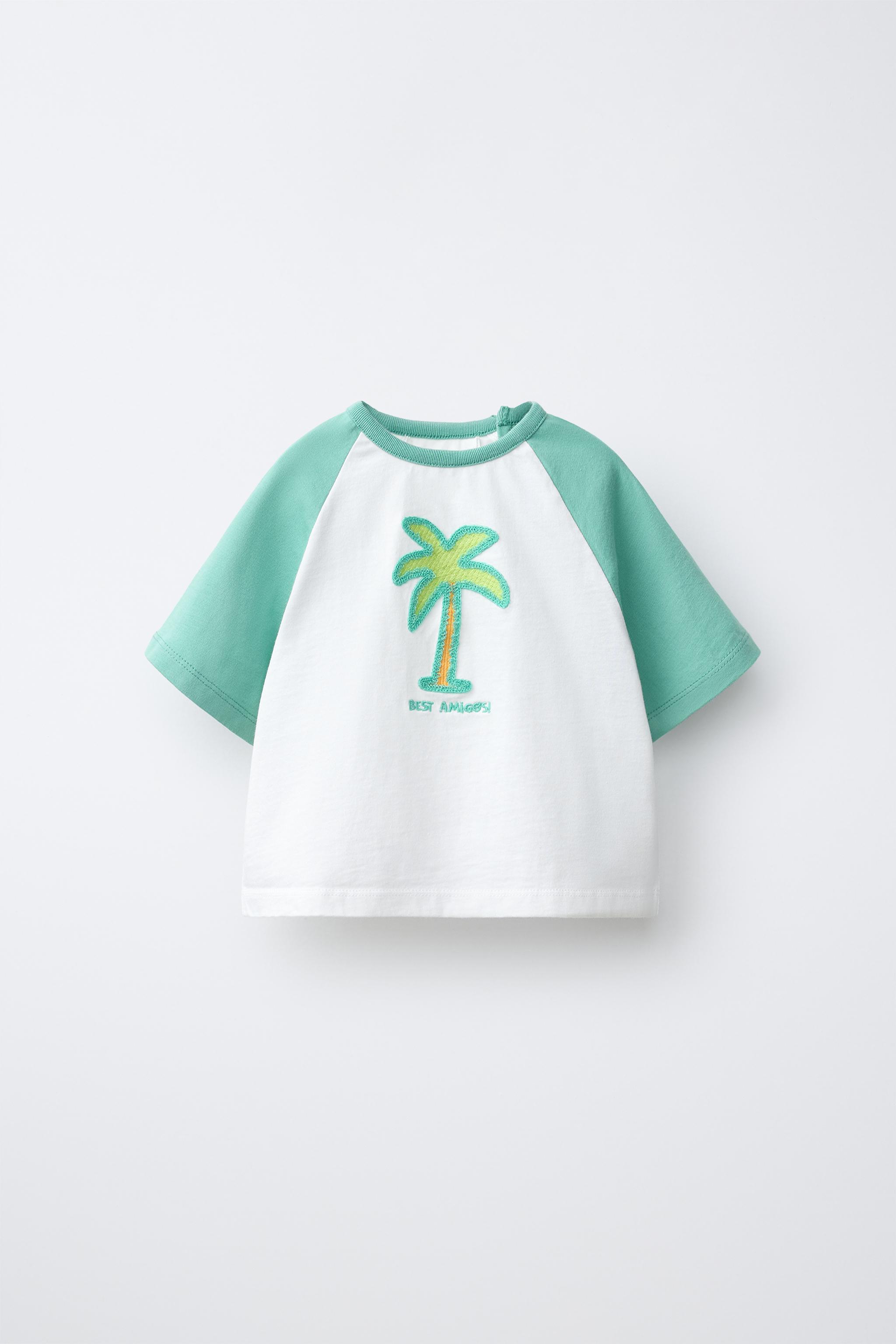 PALM TREE RAGLAN SLEEVE T-SHIRT