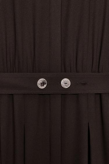 MIDI DRESS WITH BELT - Brown by Zara - Image 8
