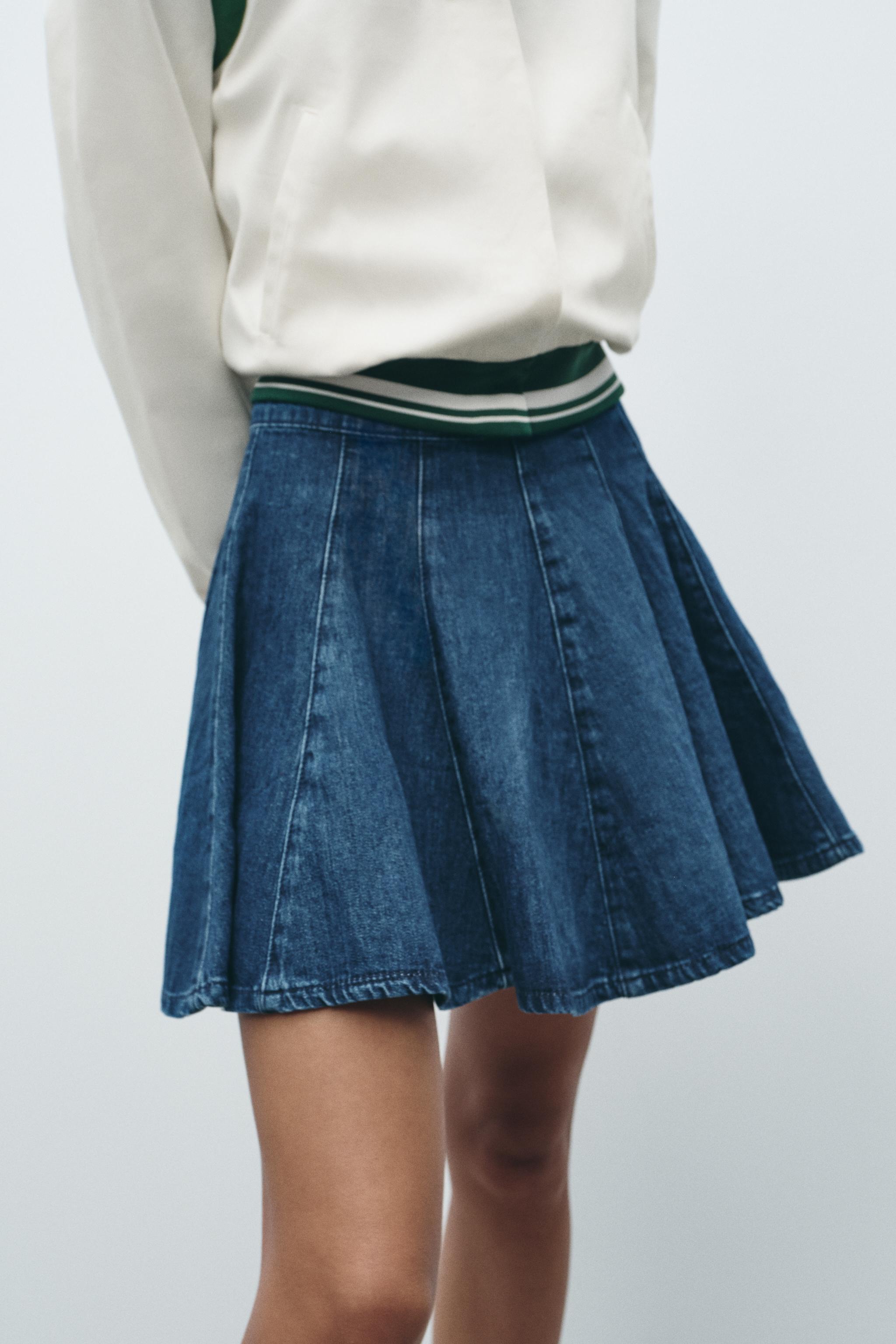 デニム TRF ミニスカート - ブルー | ZARA Japan / 日本