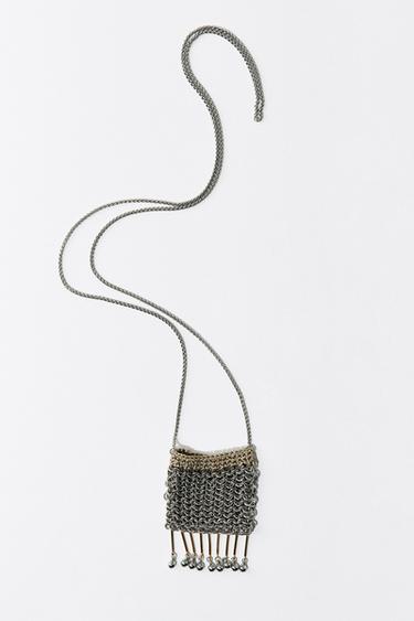 Zara COMBINED MINI BAG - Gold / Silver