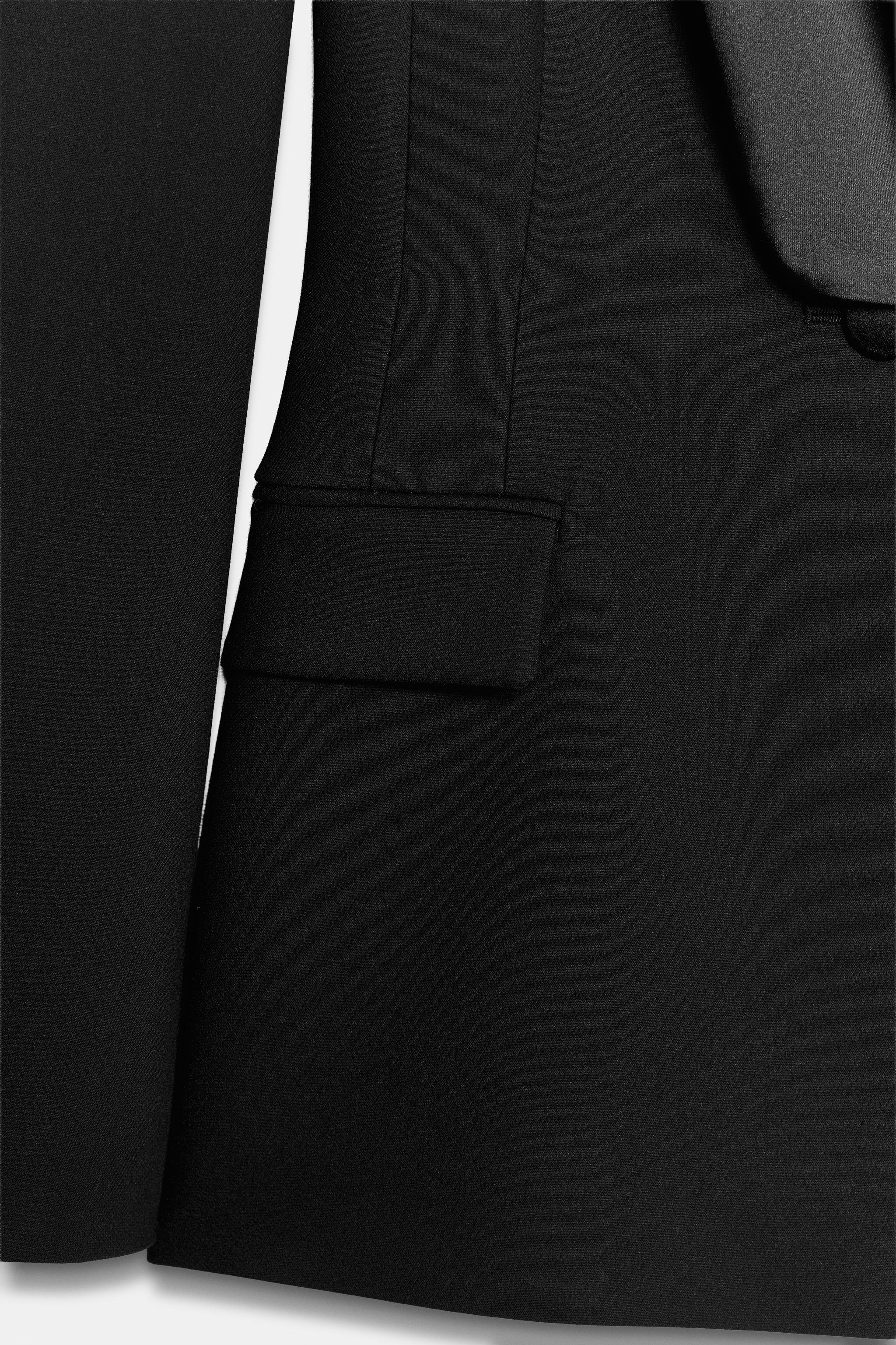 SATIN LAPEL BLAZER