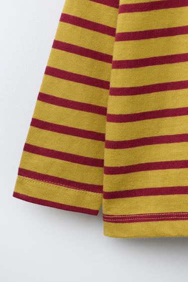 T-SHIRT À RAYURES - Moutarde de Zara - Image 3