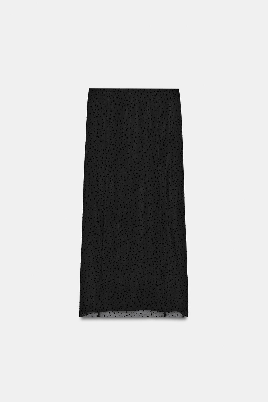 DOTTED MESH MIDI SKIRT - image 2