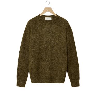 ALPACA FIBRE BLEND JUMPER - Olive green by Zara