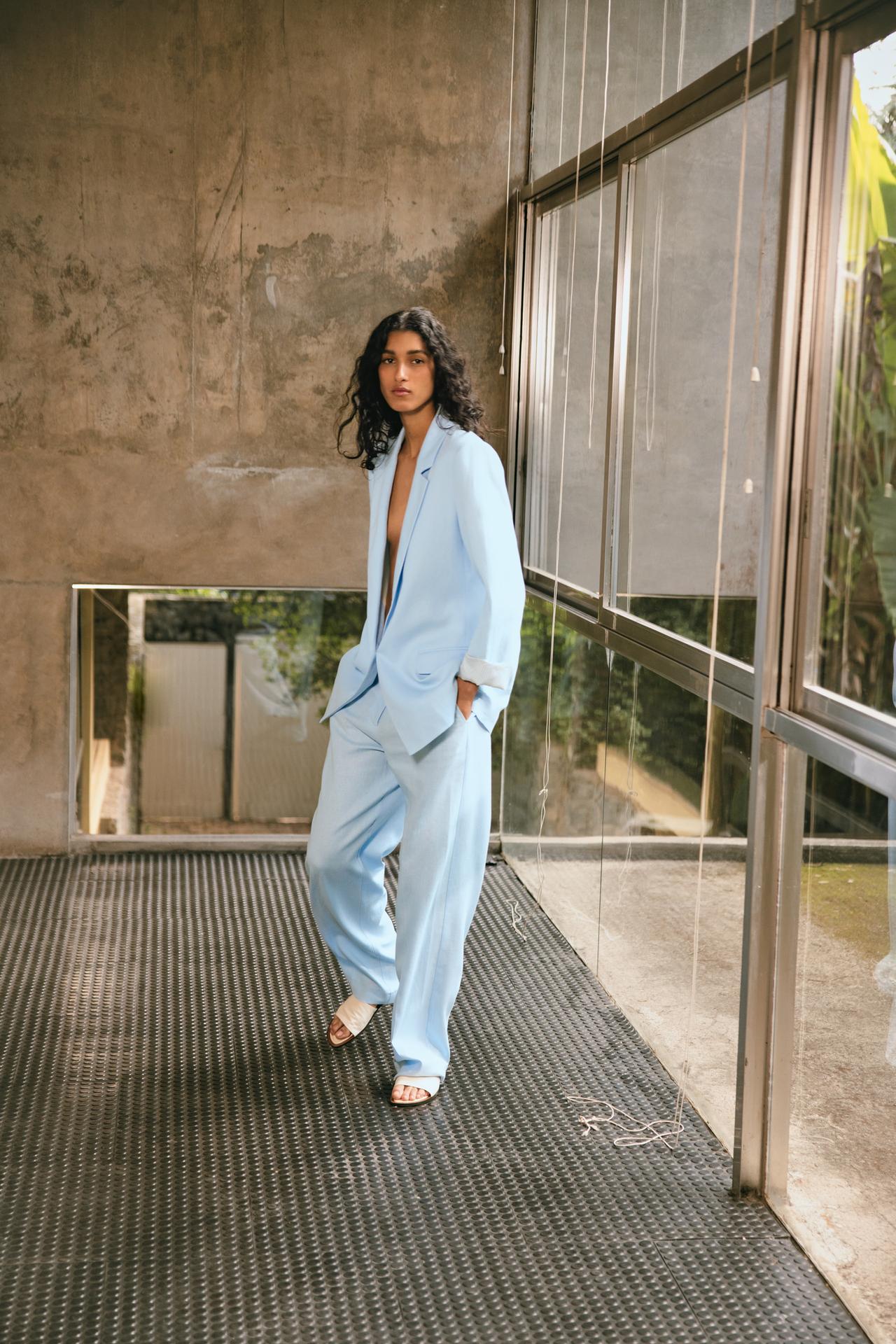 STRAIGHT LEG LINEN PANTS