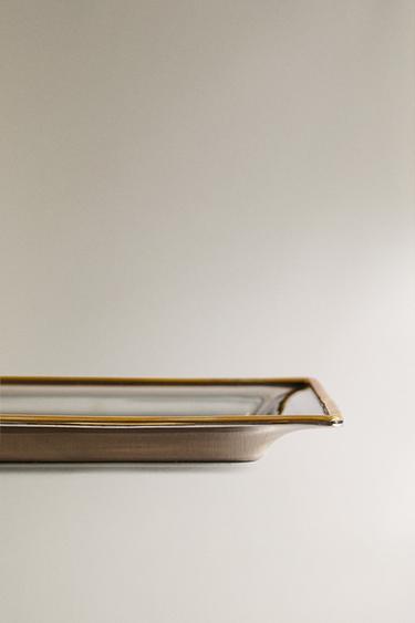 DECORATIVE CHRISTMAS TRAY WITH EDGE DETAIL - Silver by Zara - Image 3
