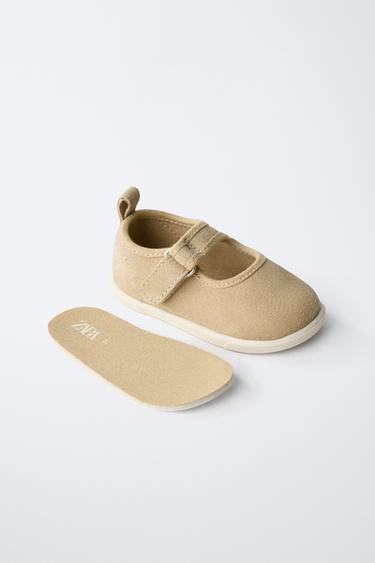 LEATHER BAREFOOT BALLERINAS - Sand Brown by Zara - Image 3