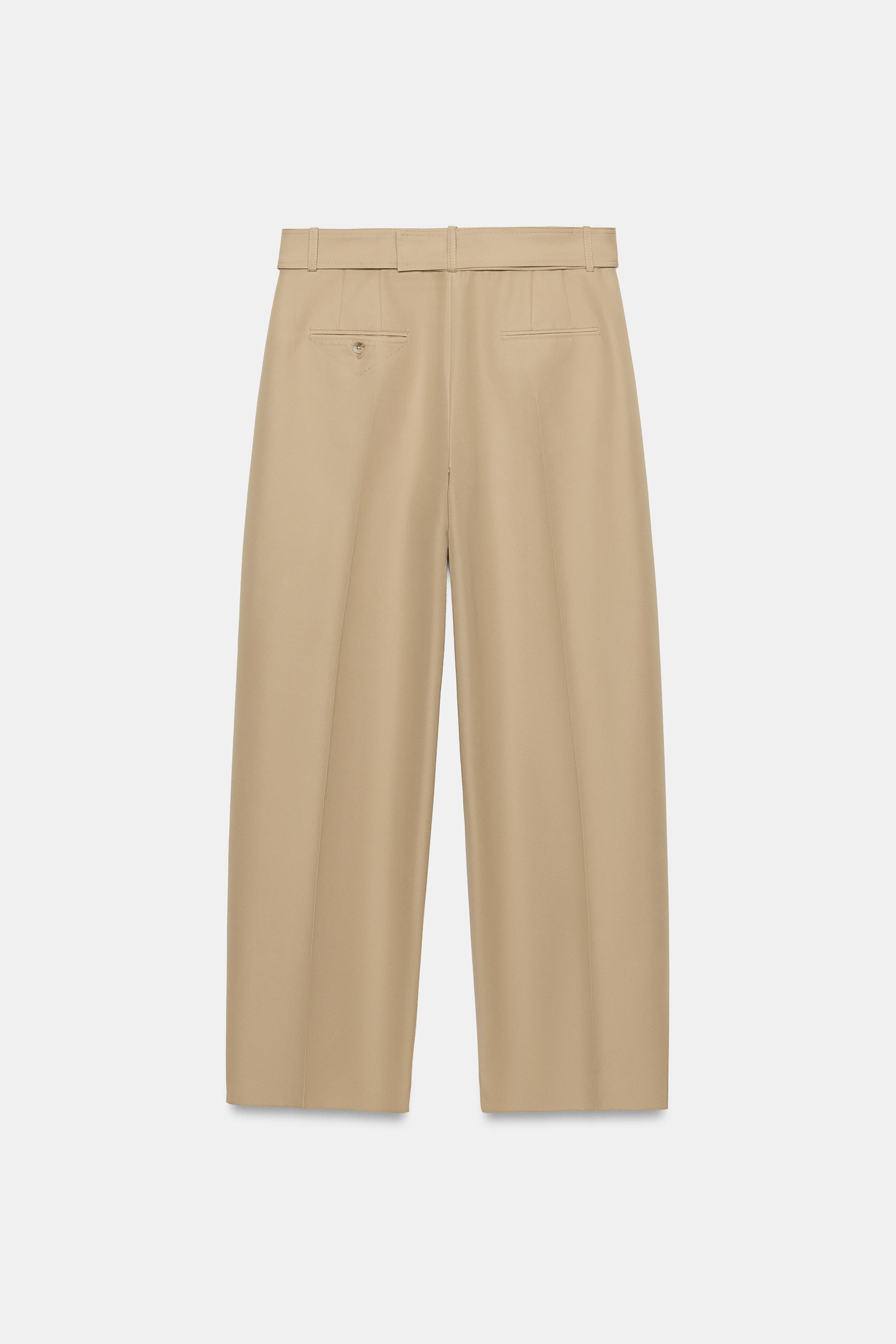 ZW COLLECTION BELTED PLEATED PANTS