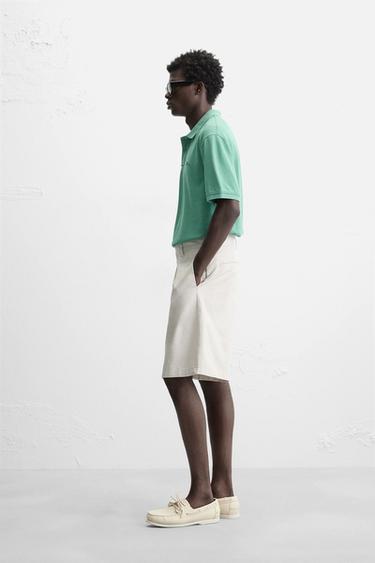 WASHED PIQUÉ POLO SHIRT - washed green by Zara - Image 3
