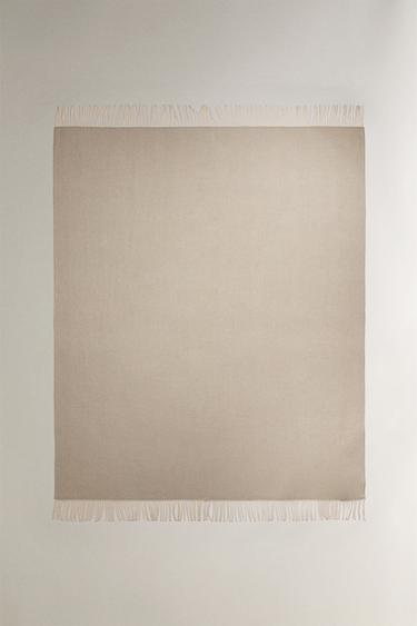 CASHMERE THROW - Ecru by Zara