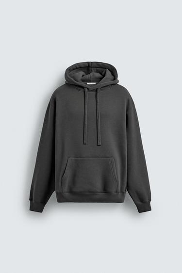 SUDADERA CAPUCHA ESTRUCTURA - Antracita oscuro de Zara