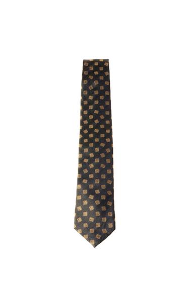 SILK JACQUARD TIE - Green by Zara