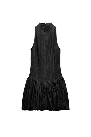 DENIM BALLOON DRESS TRF