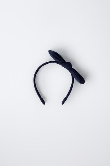 PIQUÉ BOW HEADBAND - Navy blue by Zara - Image 2