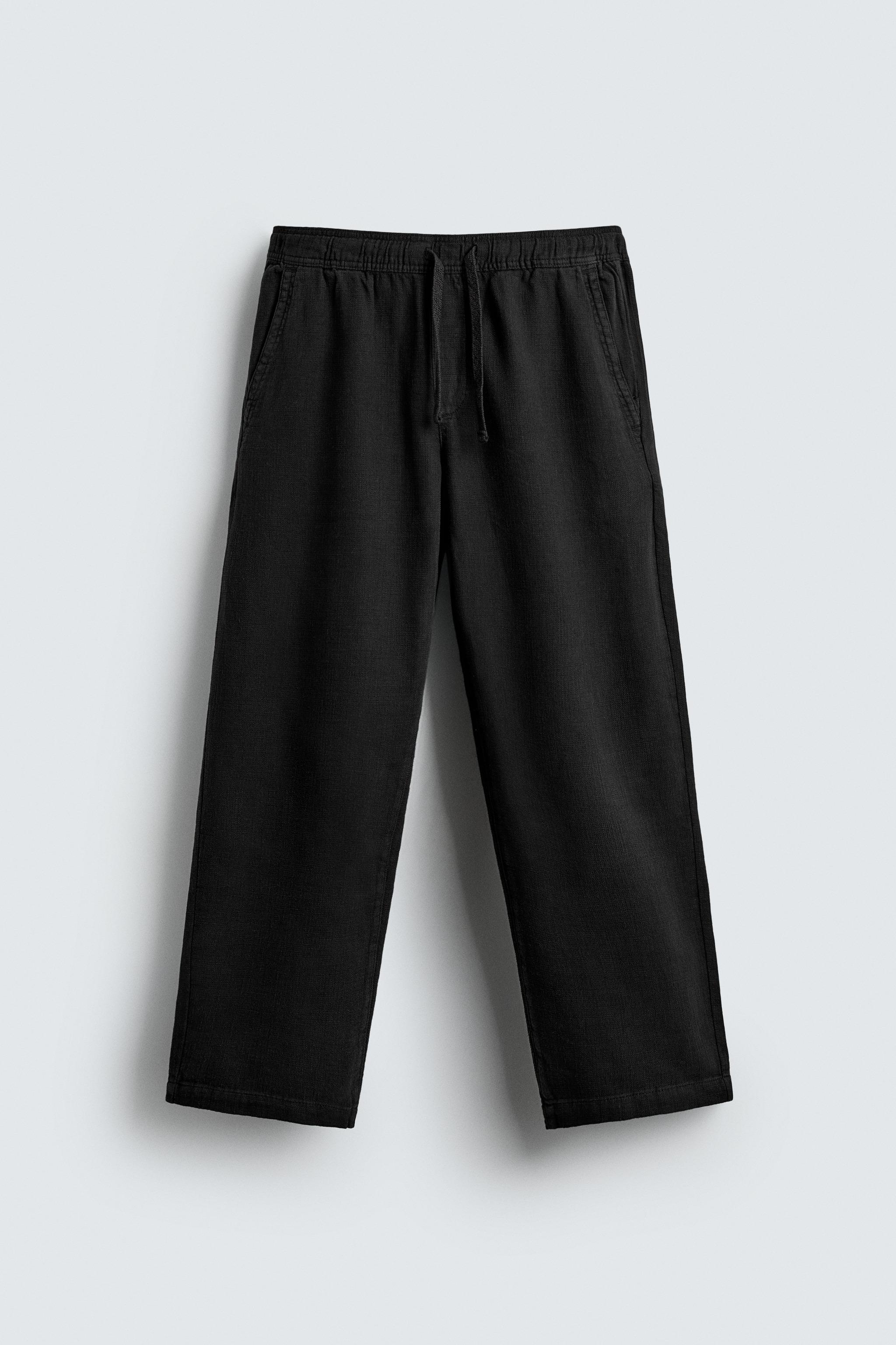 RELAXED FIT TEXTURED PANTS