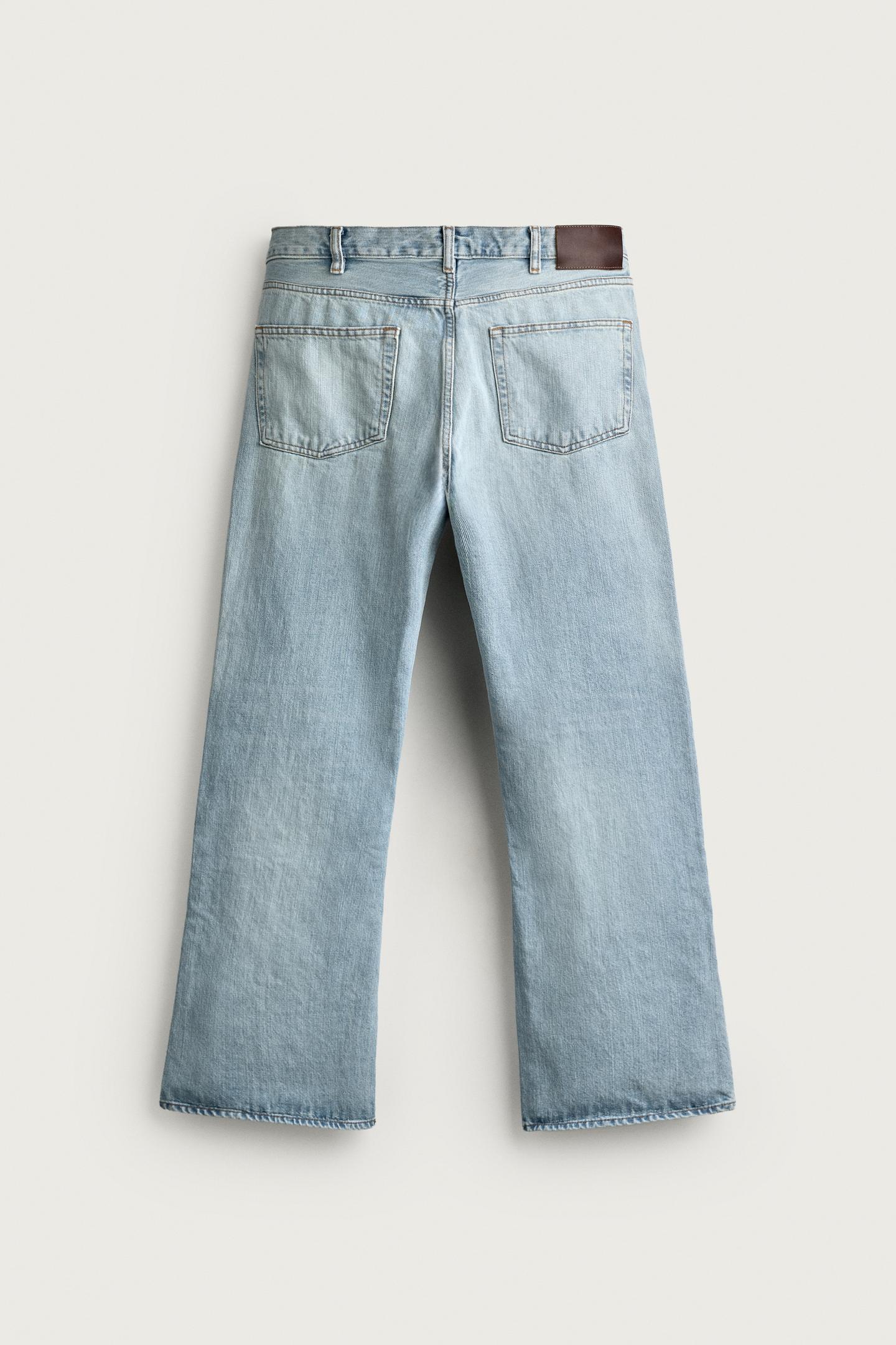 Мужские джинсы Zara Flare Fit, цвет: Синий — фото 8