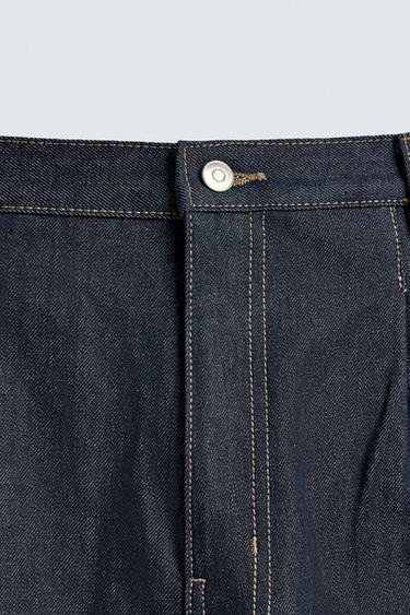PLEATED RELAXED FIT DENIM BERMUDA SHORTS - Blue by Zara - Image 7