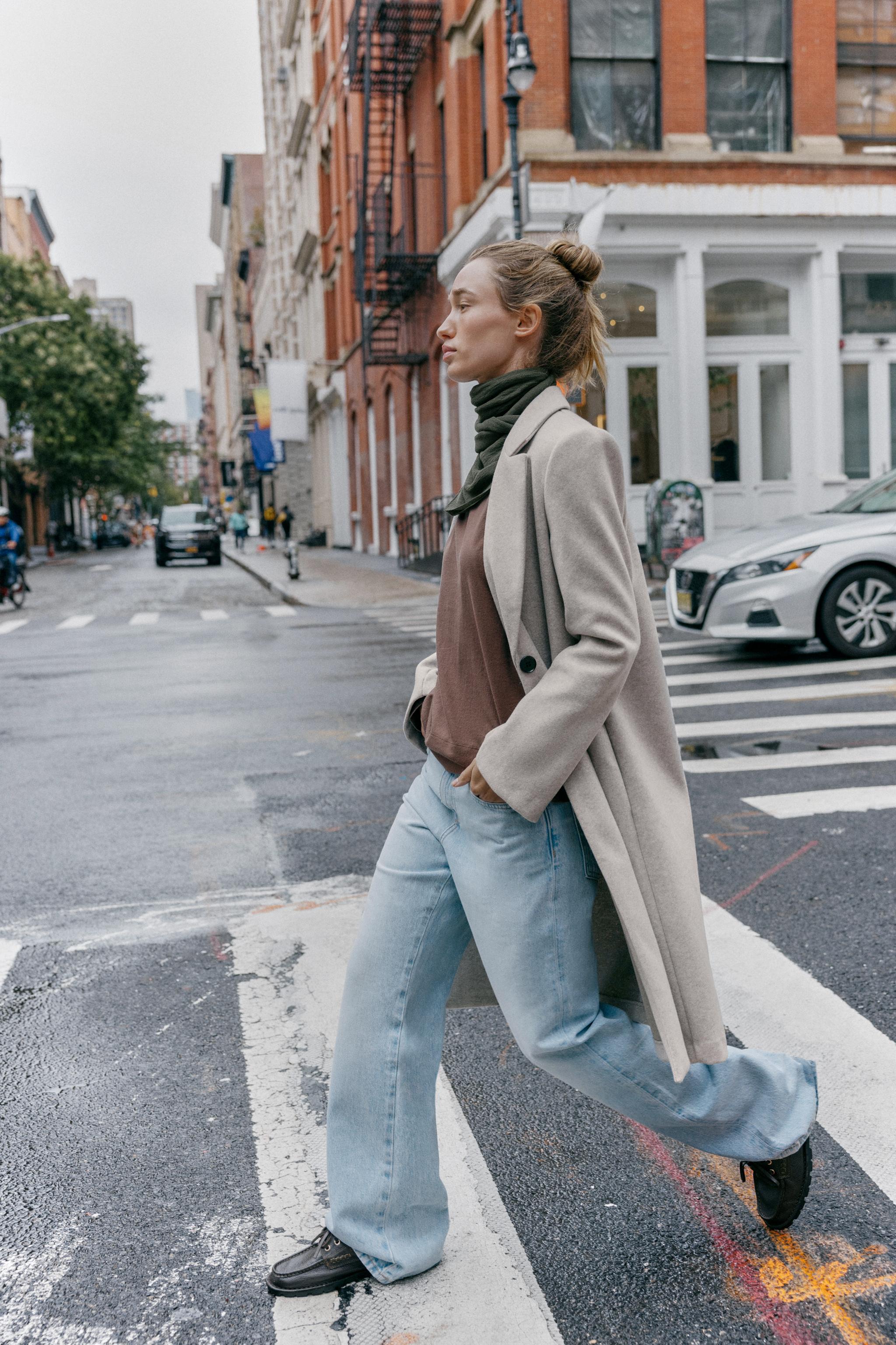 美品⭐️ザラ　ZARA　大きめ　 リーファーコート　ロング　ロゴボタン　ピーコート 美品⭐️ザラ ZARA 大きめ リーファーコート ロング ロゴボタン