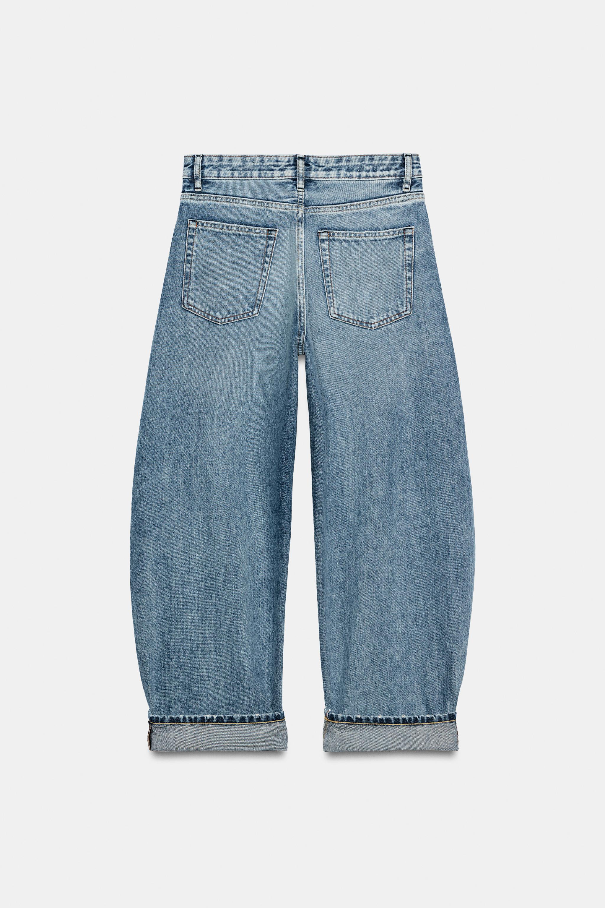 Zara ZW COLLECTION CUFFED BALLOON JEAN görsel 8