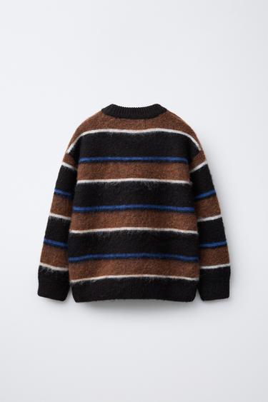 CHAMPION ® X ZARA STRIPED KNIT SWEATER - Brown by Zara - Image 1