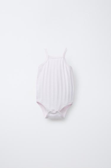 3-PACK OF RIBBED CUT-OUT BODYSUITS - Pink by Zara - Image 1